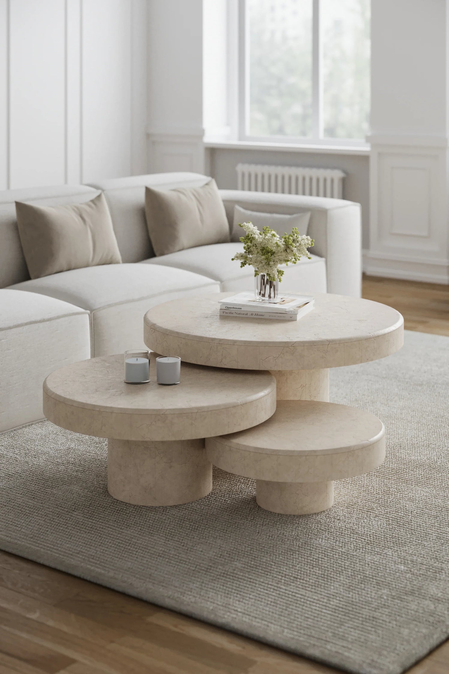Nordwood Soffbord i Marmor "Crema Marfil"